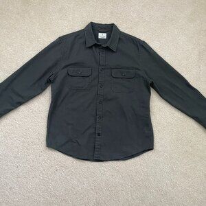 Mutual Weave - Men's Long Sleeve Button Down in Dark Slate L